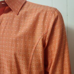 men's orange shirt M Mizumi button front
